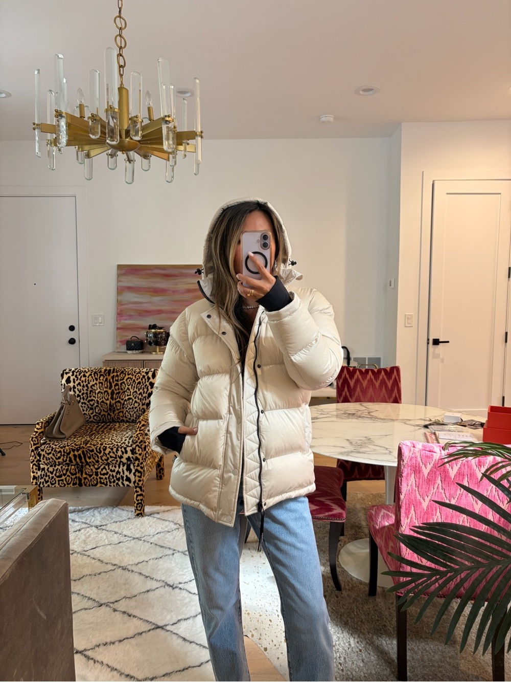 Aritiza Cream Super Puff Coat